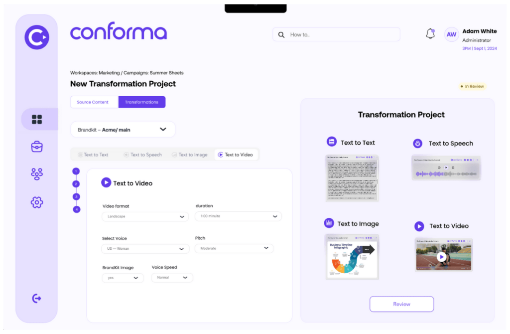 Conforma Transformation Complete - In-Review