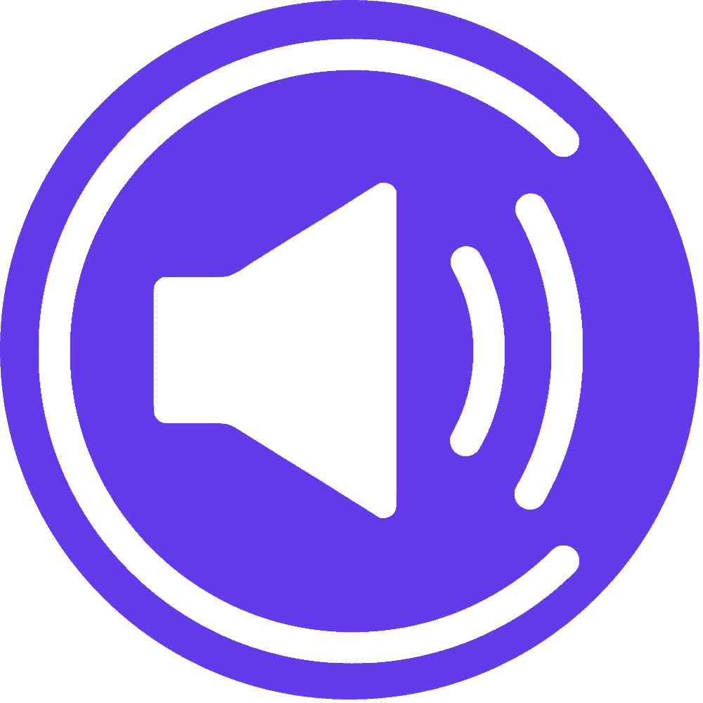 Sound icon with circular design